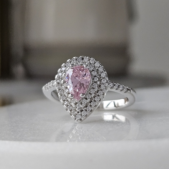 Pink Gemstone ring, size 7, 925 Sterling Silver Charmed Aroma - Picture 1 of 4